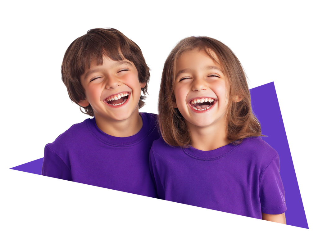 Two children showing off their smiles